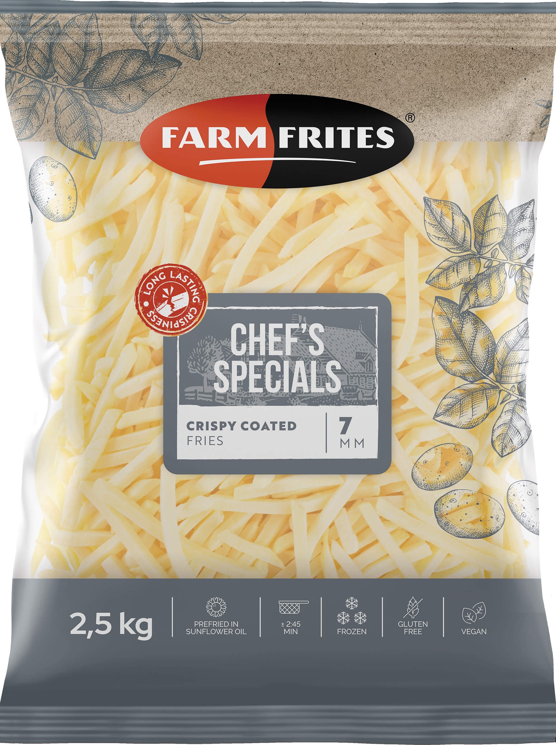 Farm Frites — Crispy Coated Fries 7mm / Картофель фри в панировке 7мм