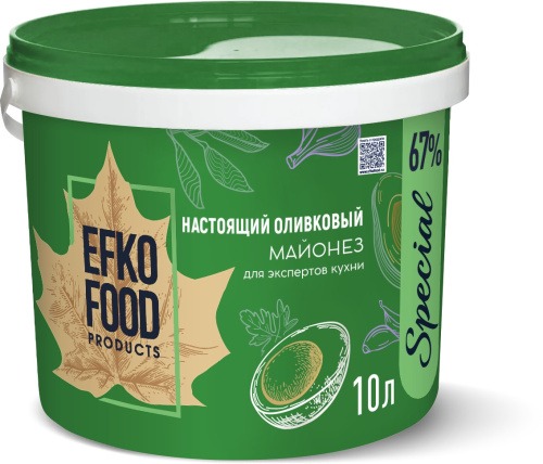 Эфко — Майонез EFKO FOOD Special оливковый 67% 10л